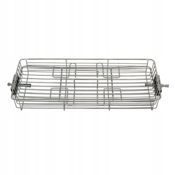 Płaski kosz ze nierdzewnej, grill do rożna
