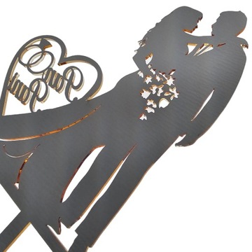 Золотой топпер для свадебного торта, фигурка жениха и невесты, фигурка мистера миссис, золотое зеркало