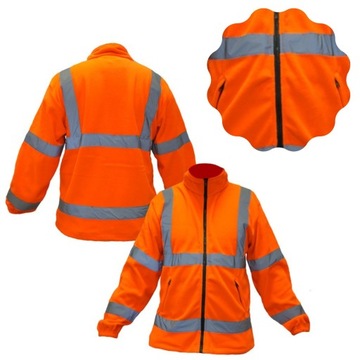 Polar ODBLASKOWY OSTRZEGAWCZY HI VIS miękki ciepły pomarańczowy L