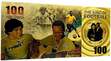 PELE MARADONA Kolekcjonerski Banknot z PCV UNIKAT DO KOLEKCJI PREZENT
