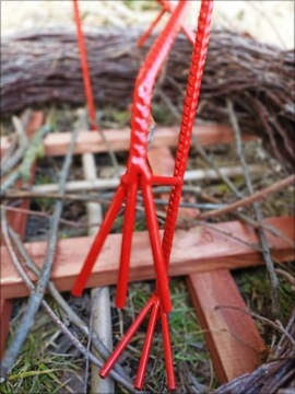 Декоративная садовая фигурка СЕМЬЯ АИСТА - МАТЬ С РЕБЕНКОМ