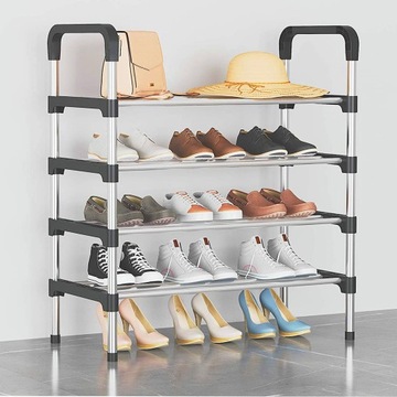 ПОЛКА 4 УРОВНЯ ДЛЯ ОБУВИ ОБУВЬ 16 ПАР ОБУВИ МЕТАЛЛИЧЕСКИЙ ШКАФ-СТОЙКА ПОЛКА