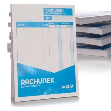 DRUK SAMOKOPIUJĄCY RACHUNEK PIONOWY 10,5x15cm