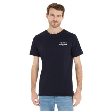 TOMMY HILFIGER KOSZULKA MĘSKA T-SHIRT GRANAT r.L