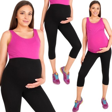 LEGGINSY CIĄŻOWE GETRY Z PANELEM RYBACZKI