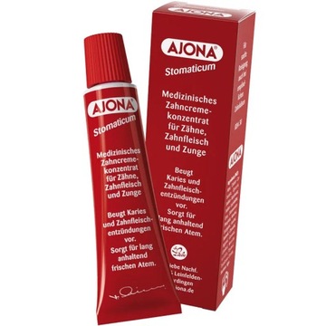 Pasta Ajona Do Zębów Stomaticum Medyczna 25ml import DE Koncentrat
