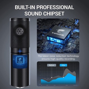 Конденсаторный микрофон Tonor Q9, комплект USB