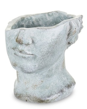 Osłonka 19 x 20 cm beton szary doniczka głowa