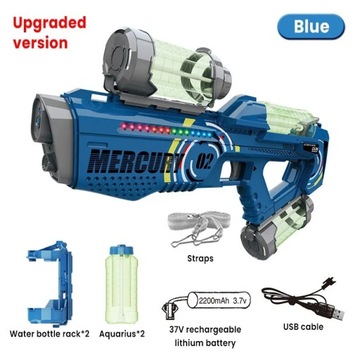 Fully Automatic Luminous Water Blaster Gun, Electric Continuous Firing