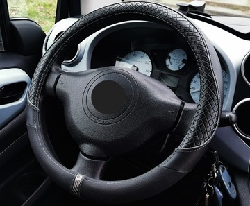 Pokrowiec na kierownice Opel Astra Corsa Mokka Insignia Zafira Czarny Prem