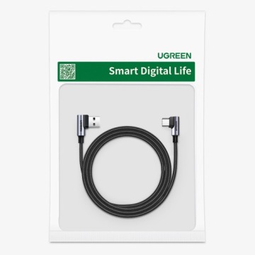 UGREEN USB-C TO USB 2.0 CABLE 90 ANGLE 480Mbps QC 4.0 AFC PD 3M