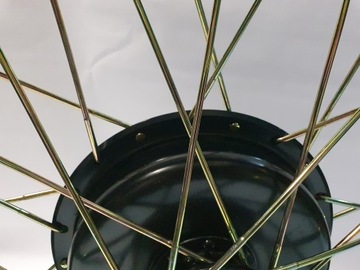 M-72 Circle Half-Edle Hub Rafka Black, спицы желтых оцинкованных спиц