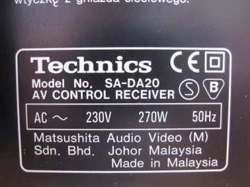 SA-DA20 Technics AV-усилитель приемника + пульт дистанционного управления sc3