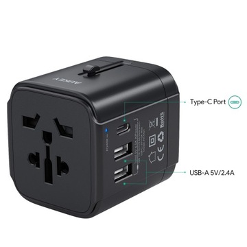 Uniwersalny podróżny adapter gniazda sieciowego pasuje w 150 krajach