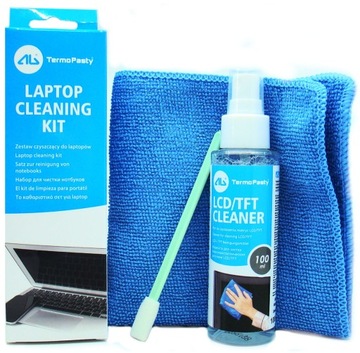 Zestaw czyszczący laptopów płyn 100ml mikrofibra