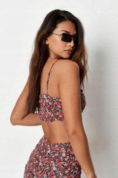 Missguided Petite LT2 hpj CROP TOP KWIATY M