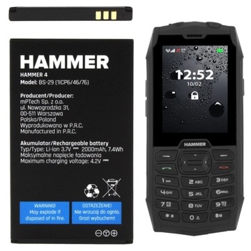 Bateria do myPhone Hammer 4 / 4+ BS-29 Oryginalna