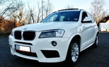 BMW X3 F25 SUV 2.0 20d 184KM 2014 BMW X3 M-pakiet, XDrive, Panorama, Automat, Kamera cofania 2.0 Diesel 184KM