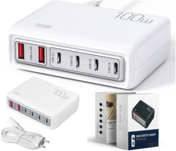 Rychlá Usb nabíječka Pd Napájecí adaptér 100 W pro telefon, tablet QC3.0 Pps PD20W