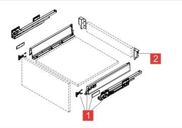 SZUFLADA COMFORT BOX L-300 BIAŁA H86 MIĘKKI DOCIĄG