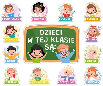 DEKORACJA KLASOWA NA DRZWI GAZETKĘ - DZIECI W TEJ KLASIE SĄ... (13 el.)