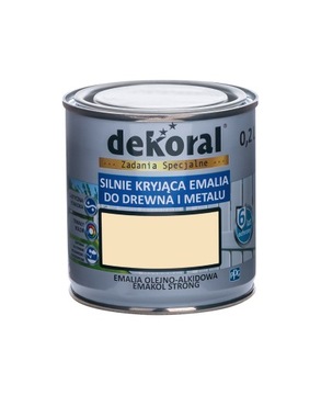 DEKORAL EMAKOL FARBA OLEJNA KREMOWA 0,2 L
