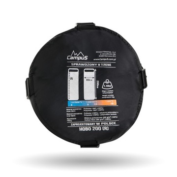 СПАЛЬНЫЙ МЕШОК одеяло CAMPUS HOBO 200 JOINTED левый 3-18 градусов