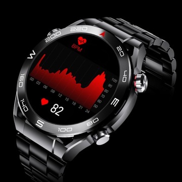 SMARTWATCH ZEGAREK MĘSKI Z FUNKCJĄ POMIARU CUKRU GLUKOZA + 3 PASKI GRATIS