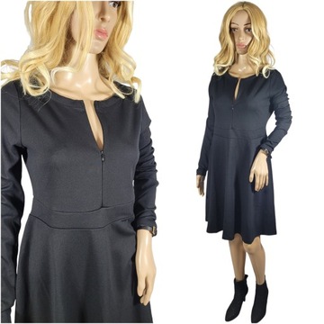 Nowa czarna rozkloszowana ciążowa sukienka 32,XXS/34,XS BPC BonPrix