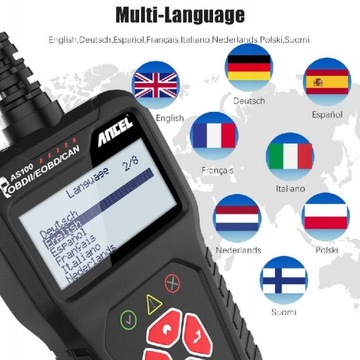 Диагностический тестер OBD2, сканер, польское меню, новинка