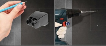 UCHWYT SŁUCHAWKOWY REGULOWAN CZARNY DO SLUCHAWKI PRYSZNICOWEJ kabiny