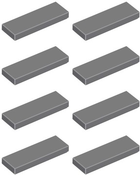 LEGO Płytka Tile 1x3 Ciemny Szary DBG 4568734 63864 - 8szt