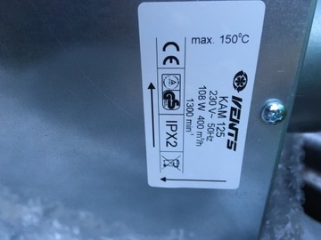 Dmuchawa wentylator kominkowy kam 125