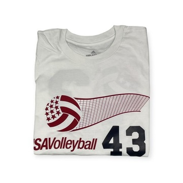 Мужская белая футболка ADIDAS VOLLEYBALL S 43