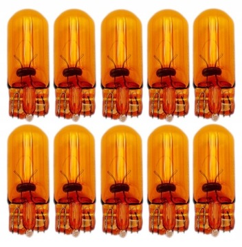 10x Żarówka WY5W T10 12V 5W kierunkowskaz pomarańczowa
