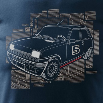 Koszulka z Renault 5 Turbo Le Car Superfive GT na prezent