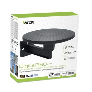 КРУГЛАЯ АНТЕННА ДЛЯ НАЗЕМНОГО ТЕЛЕВИДЕНИЯ, НАРУЖНАЯ DVBT 2 LTE 4K VHF UHF DVBT2 MUX8