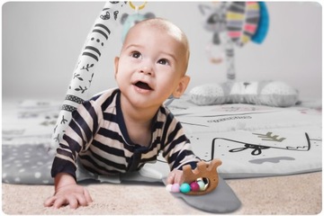 ОБРАЗОВАТЕЛЬНЫЙ КОВрик ДЛЯ МАЛЫШЕЙ ИНТЕРАКТИВНЫЙ 3В1 RICOKIDS БОЛЬШОЙ СЕРЫЙ + БЕСПЛАТНО