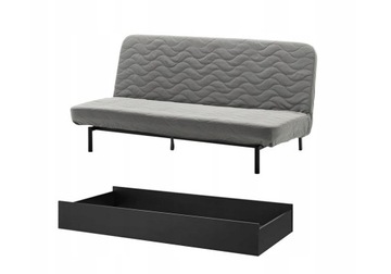 IKEA NYHAMN rozkładana sofa + pojemnik- szary/beż