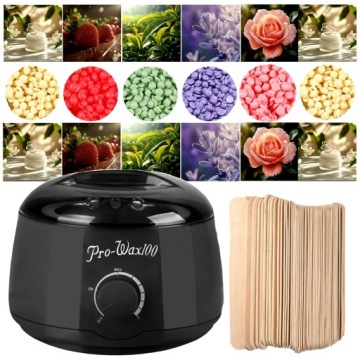 ZESTAW DO DEPILACJI PODGRZEWACZ + 6x WOSK TWARDY W GRANULKACH + SZPATUŁKI