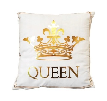 POSZEWKA DEKORACYJNA 45x45 cm WELUR BIAŁA QUEEN