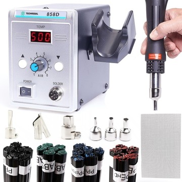 SPAWARKA PLASTIKU TECHREBAL 858D 700W SPOIWA 7 DYSZ DYSZA BUT SIATKA