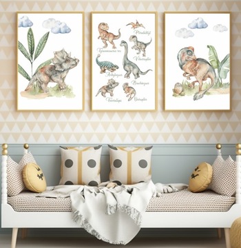 ДИНОЗАВРЫ - НАБОР ПОСТЕРОВ А4