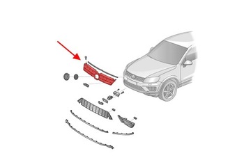 VW TOUAREG II 7P РЕШЕТКА РАДИАТОРА 7P6853651L