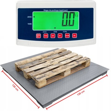 WAGA PLATFORMOWA PALETOWA 1,5t 1,2x1,2 200g BIGBAG 1500kg ELEKTRONICZNA