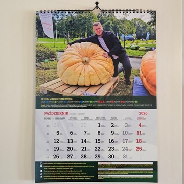 Kalendarz Warzywnika 2026 infouprawa Ogrodnika Terminarz Ścienny spiralny
