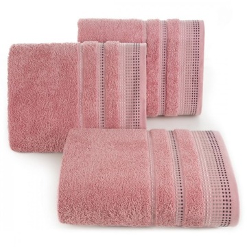 Ręcznik Eurofirany 50x90cm frotte 100% BAWEŁNA PUDROWY RÓZ CHŁONNY 500g