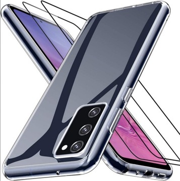 Zestaw Etui Plecki case clear do Samsung Galaxy S20 FE + Szkło 9h
