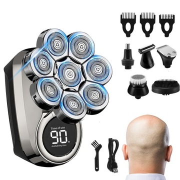 GOLARKA ELEKTRYCZNA 8 GŁOWIC PŁYWAJĄCYCH LCD MOKRO I SUCHO