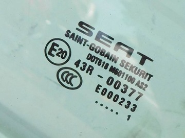 SEAT EXEO 2.0 TDI 120KM 11R SKLO (OKNO) DVEŘE ZADNÍ LEVÝ
